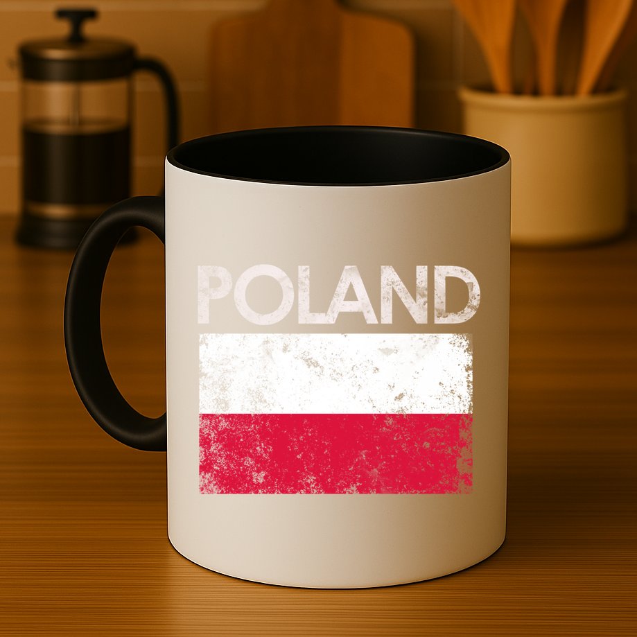 Vintage Poland Polish Flag Pride Gift Mug