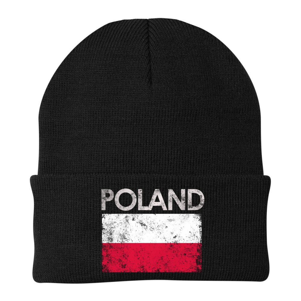 Vintage Poland Polish Flag Pride Gift Beanie