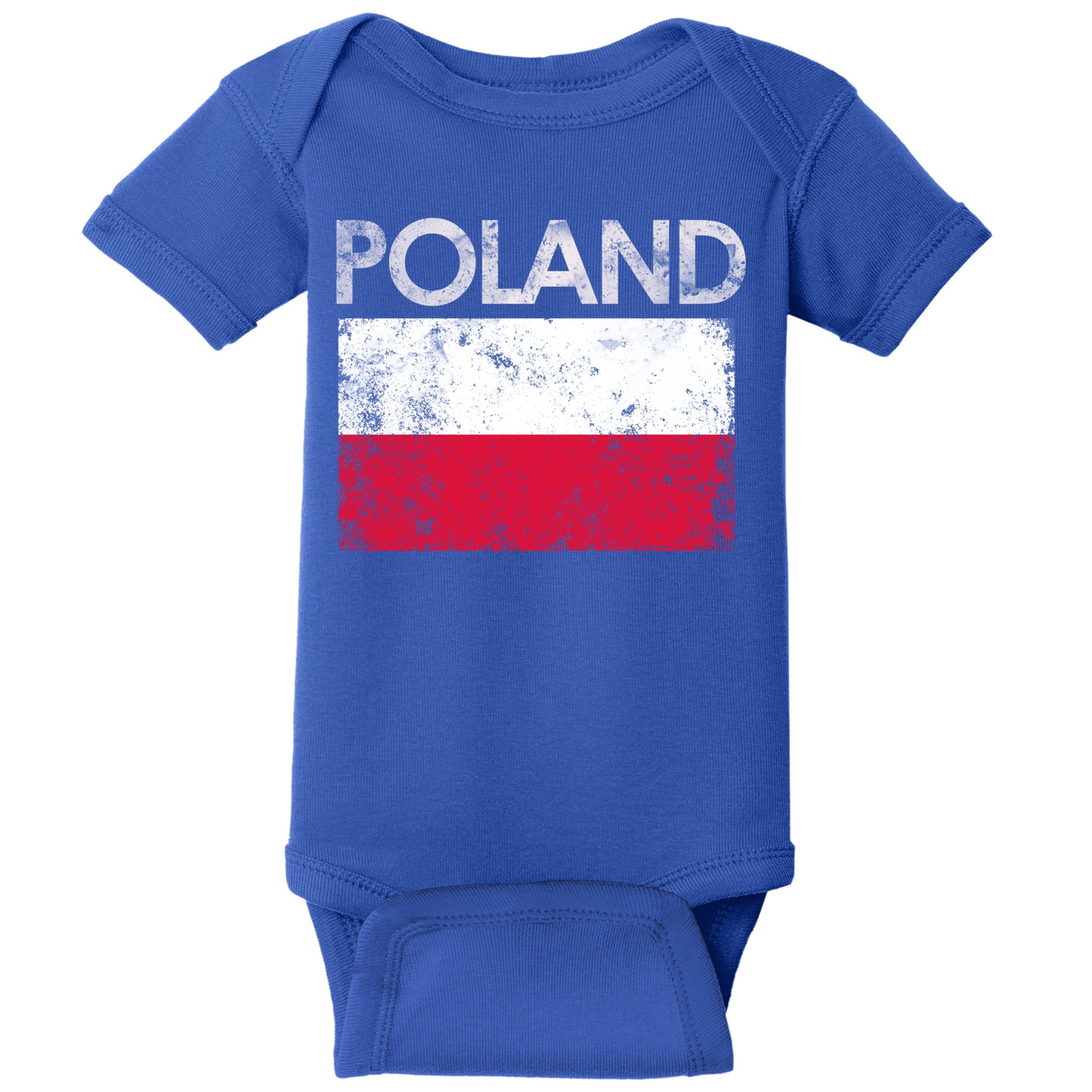 Vintage Poland Polish Flag Pride Gift Baby Bodysuit