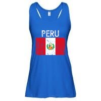 Vintage Peru Peruvian Flag Pride Gift Cool Gift Ladies Essential Flowy Tank