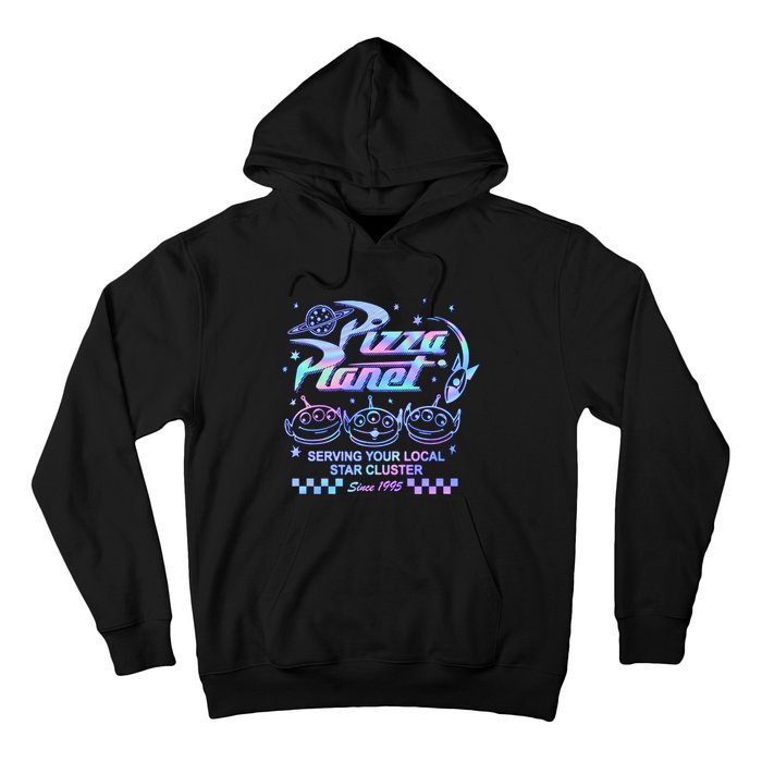 Vintage Pizza Planet Serving Your Local Star Cluster Alien Hoodie