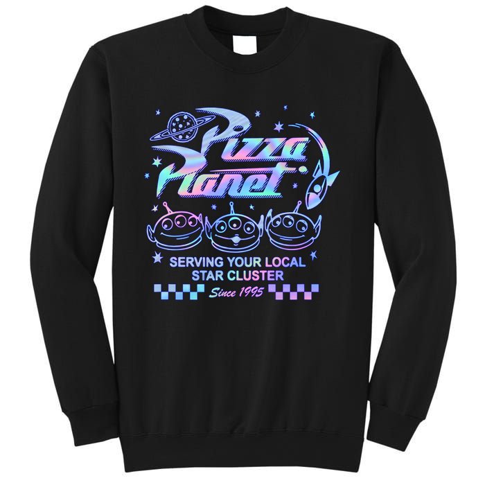 Vintage Pizza Planet Serving Your Local Star Cluster Alien Sweatshirt