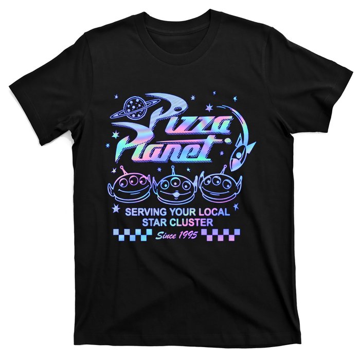 Vintage Pizza Planet Serving Your Local Star Cluster Alien T-Shirt