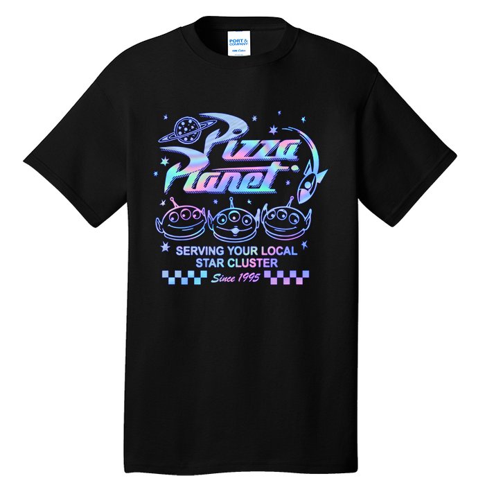 Vintage Pizza Planet Serving Your Local Star Cluster Alien Tall T-Shirt