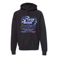 Vintage Pizza Planet Serving Your Local Star Cluster Alien Premium Hoodie