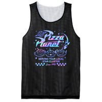 Vintage Pizza Planet Serving Your Local Star Cluster Alien Mesh Reversible Basketball Jersey Tank