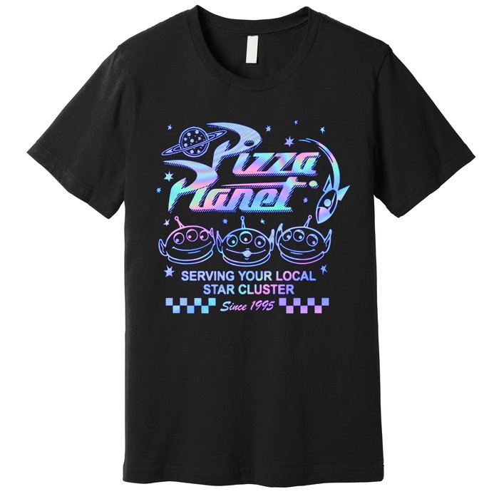 Vintage Pizza Planet Serving Your Local Star Cluster Alien Premium T-Shirt