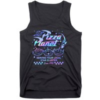 Vintage Pizza Planet Serving Your Local Star Cluster Alien Tank Top