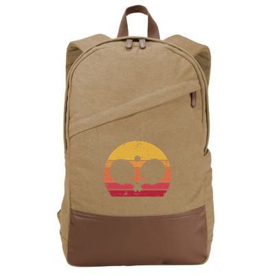 Vintage Ping Pong Player Gift Retro Table Tennis Cute Gift Cotton Canvas Backpack