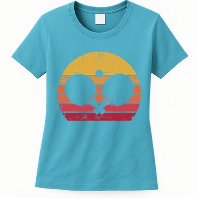 Vintage Ping Pong Player Gift Retro Table Tennis Cute Gift Womens T-Shirt