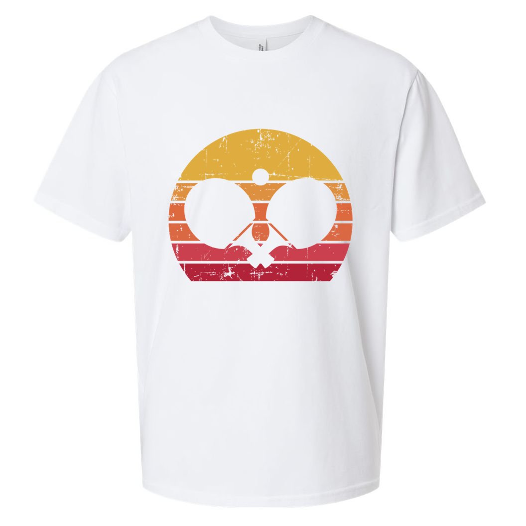 Vintage Ping Pong Player Gift Retro Table Tennis Cute Gift Sueded Cloud Jersey T-Shirt