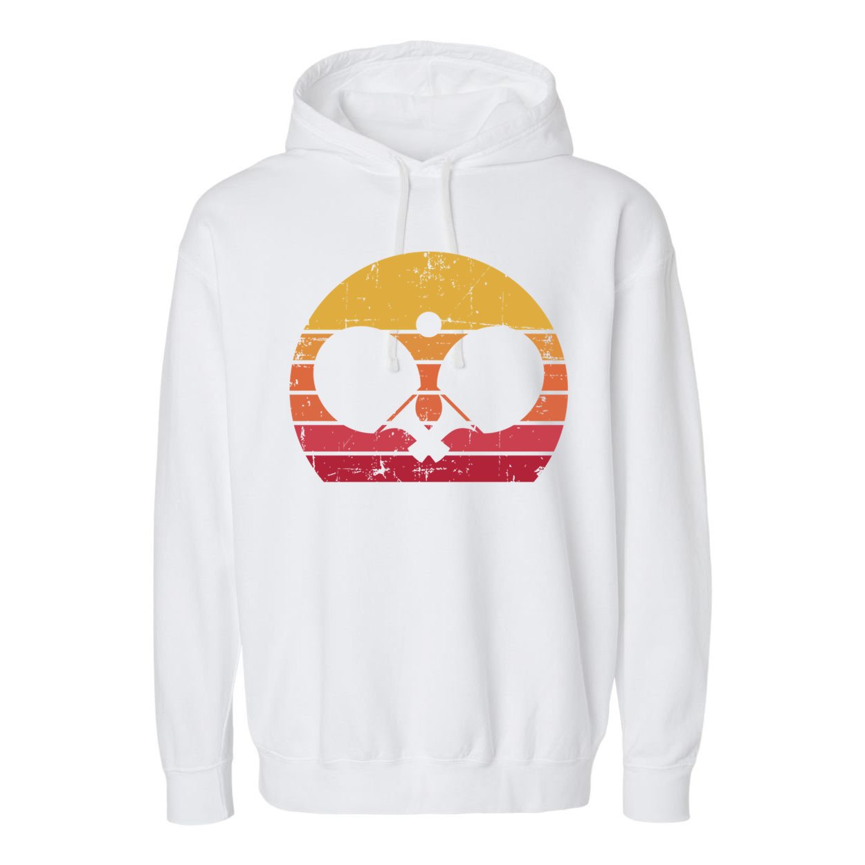 Vintage Ping Pong Player Gift Retro Table Tennis Cute Gift Garment-Dyed Fleece Hoodie
