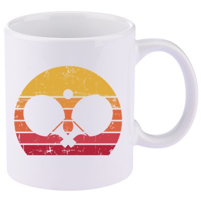Vintage Ping Pong Player Gift Retro Table Tennis Cute Gift 11oz C Handle Ceramic Mug