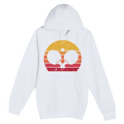 Vintage Ping Pong Player Gift Retro Table Tennis Cute Gift Premium Pullover Hoodie