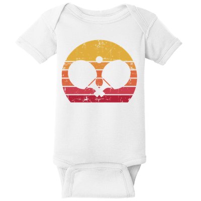 Vintage Ping Pong Player Gift Retro Table Tennis Cute Gift Baby Bodysuit