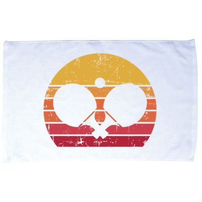 Vintage Ping Pong Player Gift Retro Table Tennis Cute Gift Microfiber Hand Towel