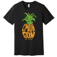 Vintage PSYCH Pineapple Of Gus Cmon Son! Crazy Lover Gift Premium T-Shirt