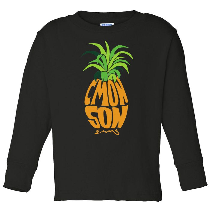 Vintage PSYCH Pineapple Of Gus Cmon Son! Crazy Lover Gift Toddler Long Sleeve Shirt