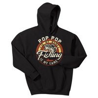 Vintage Pop Pop is My Name Fishing Game Gift For Fathers Day Kids Hoodie