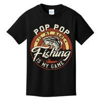 Vintage Pop Pop is My Name Fishing Game Gift For Fathers Day Kids T-Shirt