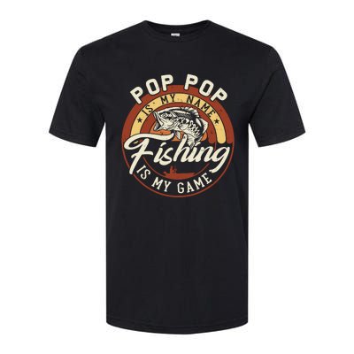 Vintage Pop Pop is My Name Fishing Game Gift For Fathers Day Softstyle® CVC T-Shirt