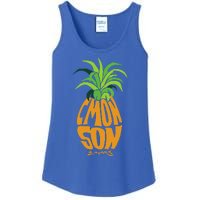 Vintage PSYCH Pineapple of Gus C'mon Son! Crazy Lover Gift Ladies Essential Tank