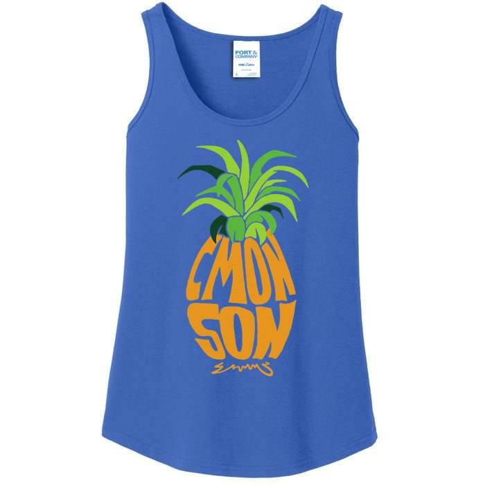 Vintage PSYCH Pineapple of Gus C'mon Son! Crazy Lover Gift Ladies Essential Tank