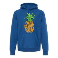 Vintage PSYCH Pineapple of Gus C'mon Son! Crazy Lover Gift Premium Hoodie