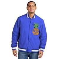 Vintage PSYCH Pineapple of Gus C'mon Son! Crazy Lover Gift Insulated Varsity Jacket