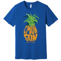 Vintage PSYCH Pineapple of Gus C'mon Son! Crazy Lover Gift Premium T-Shirt