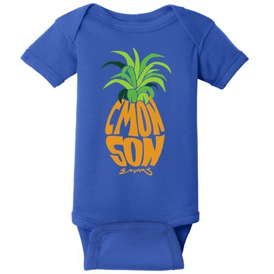 Vintage PSYCH Pineapple of Gus C'mon Son! Crazy Lover Gift Baby Bodysuit
