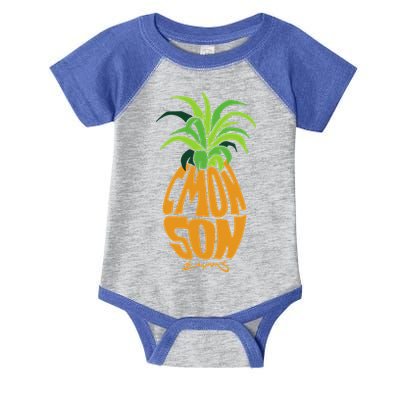 Vintage PSYCH Pineapple of Gus C'mon Son! Crazy Lover Gift Infant Baby Jersey Bodysuit