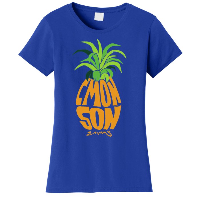 Vintage PSYCH Pineapple of Gus C'mon Son! Crazy Lover Gift Women's T-Shirt