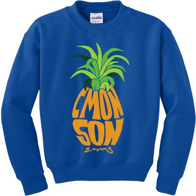 Vintage PSYCH Pineapple of Gus C'mon Son! Crazy Lover Gift Kids Sweatshirt