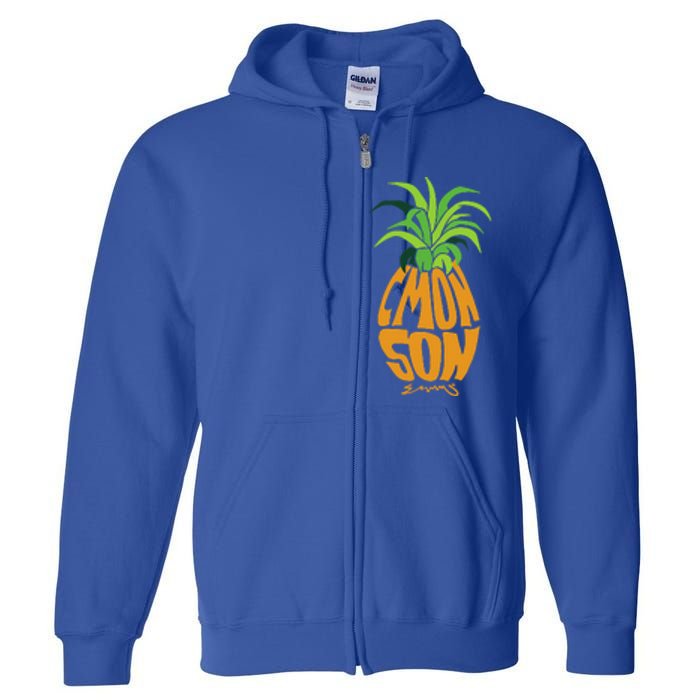 Vintage PSYCH Pineapple of Gus C'mon Son! Crazy Lover Gift Full Zip Hoodie