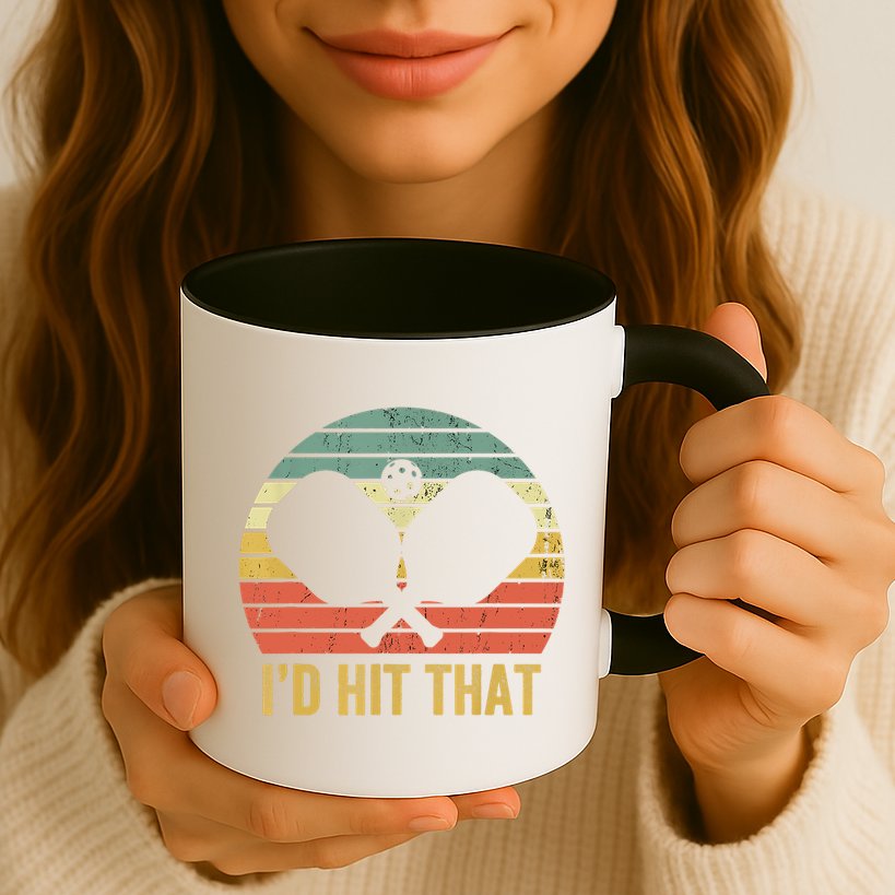 Vintage Pickleball Player Funny I'd Hit That Retro Gift T Mug