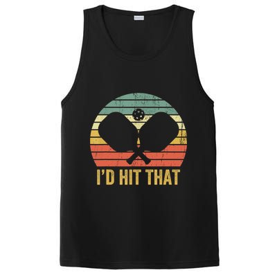Vintage Pickleball Player Funny I'd Hit That Retro Gift T PosiCharge Competitor Tank