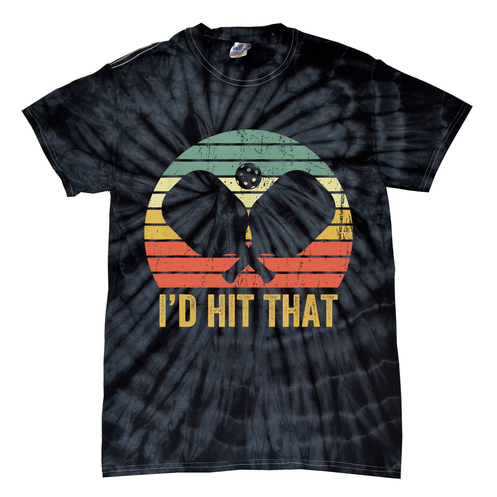 Vintage Pickleball Player Funny I'd Hit That Retro Gift T Tie-Dye T-Shirt