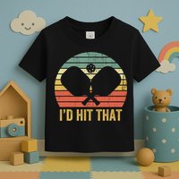 Vintage Pickleball Player Funny I'd Hit That Retro Gift T Toddler T-Shirt