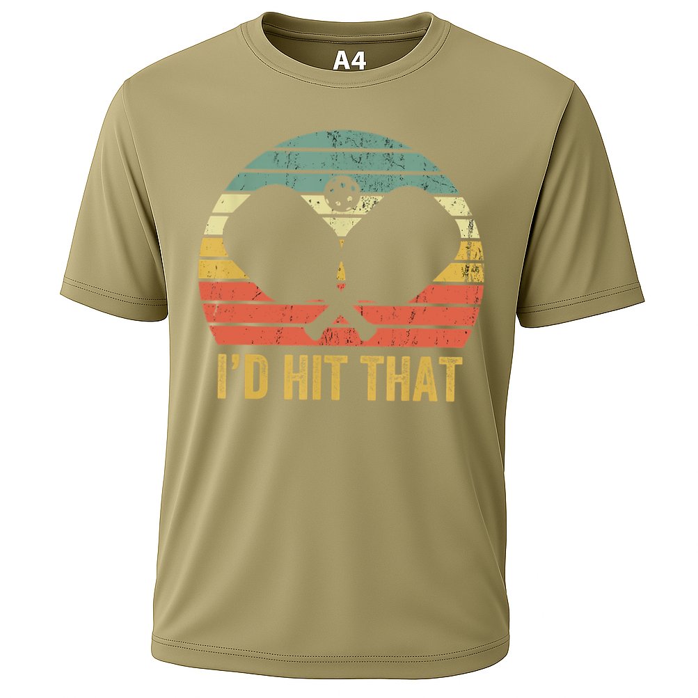 Vintage Pickleball Player Funny I'd Hit That Retro Gift T Performance Shirt