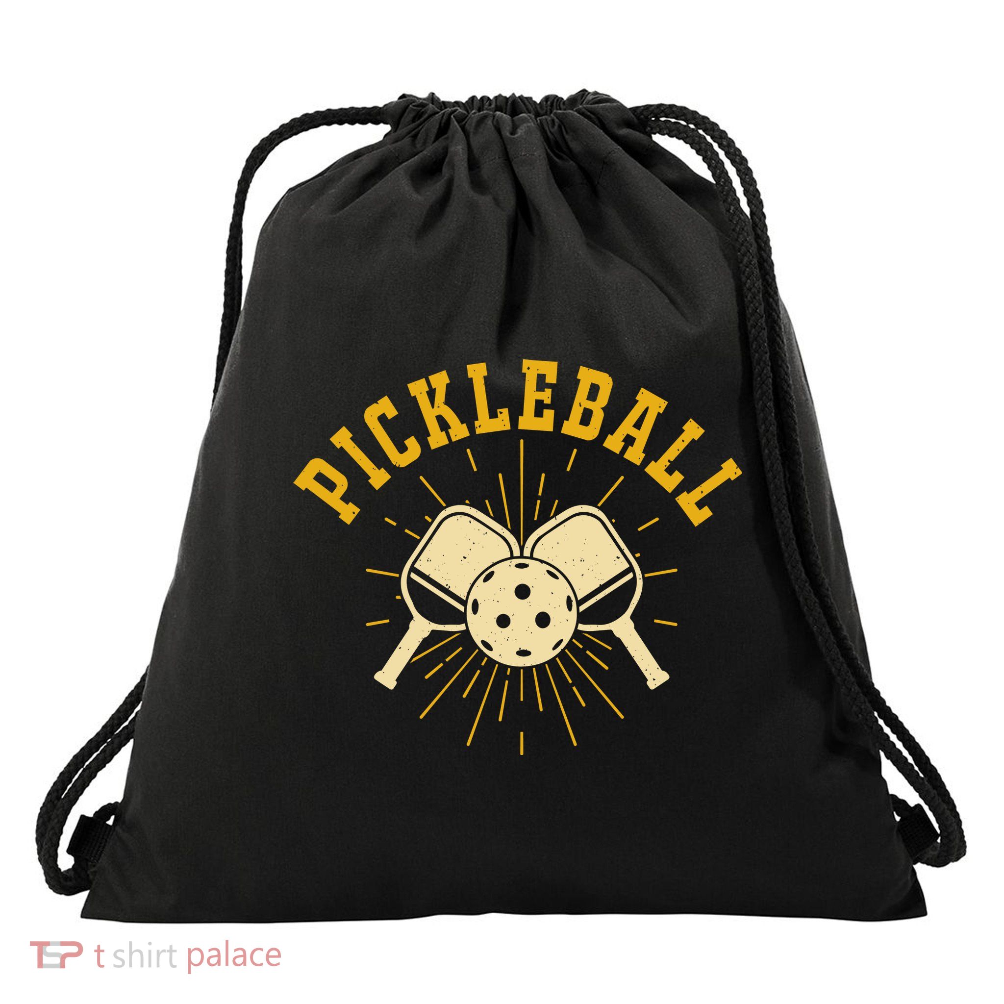 Vintage Paddles Pickleball For Pickleball Player Team Sport Drawstring Bag