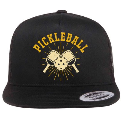 Vintage Paddles Pickleball For Pickleball Player Team Sport Flatbill Hat