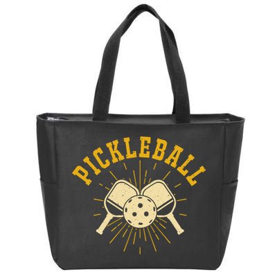 Vintage Paddles Pickleball For Pickleball Player Team Sport Zip Tote Bag