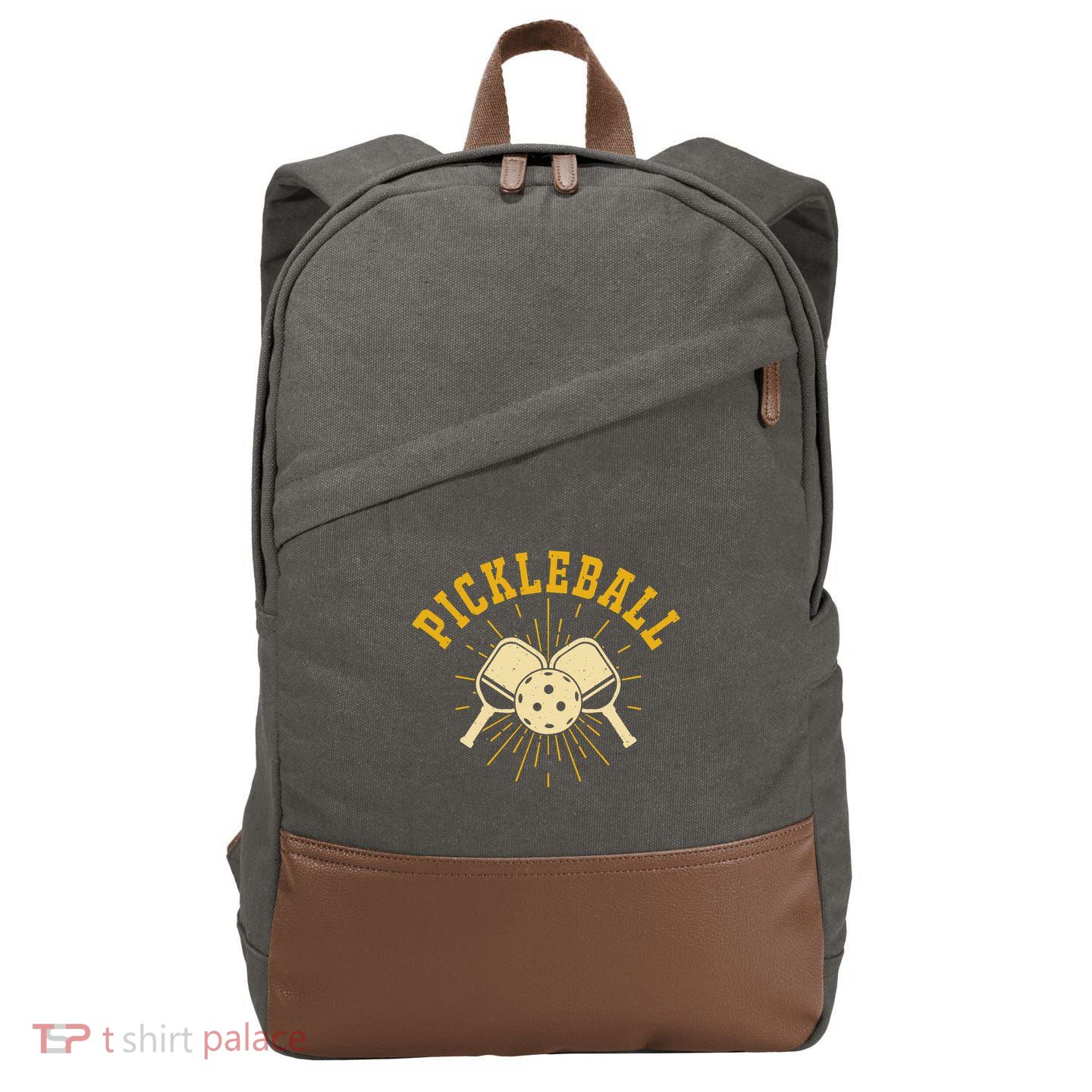 Vintage Paddles Pickleball For Pickleball Player Team Sport Cotton Canvas Backpack