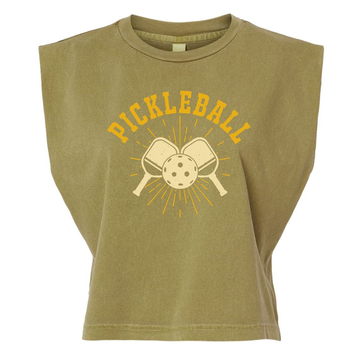 Vintage Paddles Pickleball For Pickleball Player Team Sport Garment-Dyed Women's Muscle Tee
