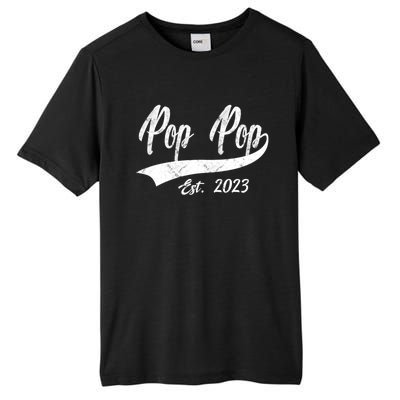 Vintage Pop Pop Est 2023 Fathers Day Dad Grandpa Gift Tall Fusion ChromaSoft Performance T-Shirt