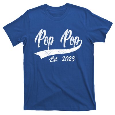 Vintage Pop Pop Est 2023 Fathers Day Dad Grandpa Gift T-Shirt