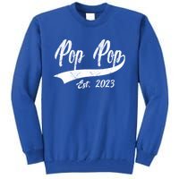 Vintage Pop Pop Est 2023 Fathers Day Dad Grandpa Gift Tall Sweatshirt