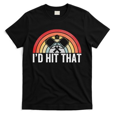 Vintage Pickleball Player Funny I'd Hit That Retro Gift T-Shirt