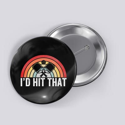 Vintage Pickleball Player Funny I'd Hit That Retro Gift Button
